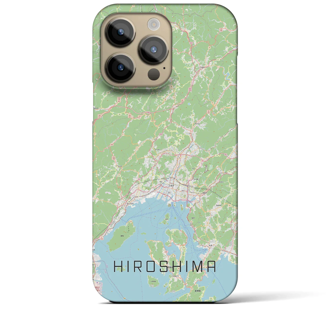 【広島2（広島県）】地図柄iPhoneケース（バックカバータイプ）