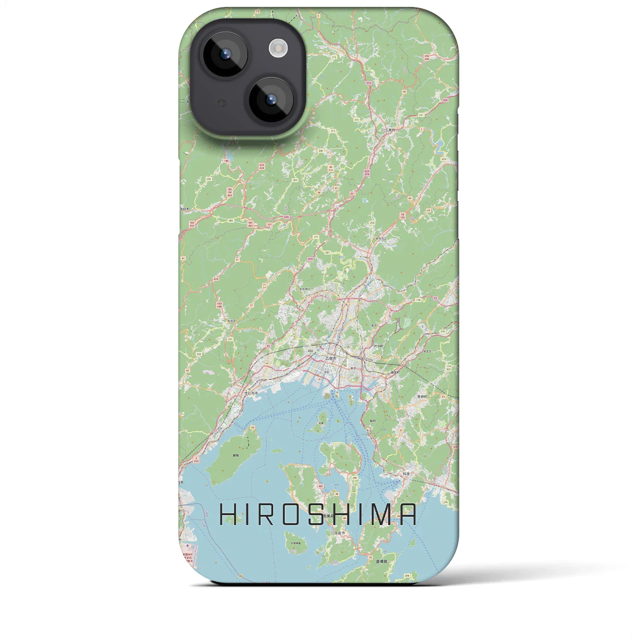 【広島2（広島県）】地図柄iPhoneケース（バックカバータイプ）