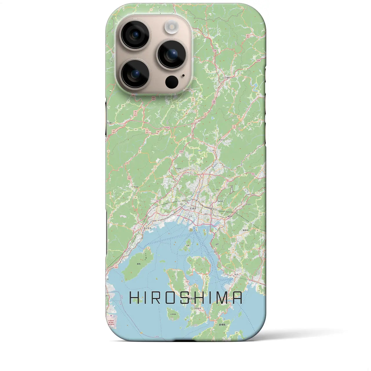 【広島2（広島県）】地図柄iPhoneケース（バックカバータイプ）