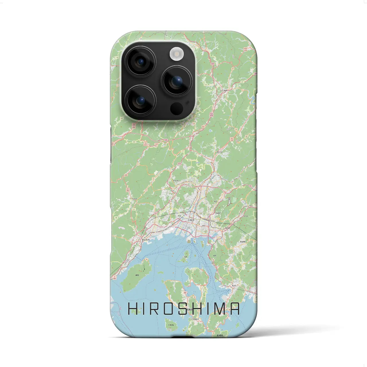 【広島2（広島県）】地図柄iPhoneケース（バックカバータイプ）