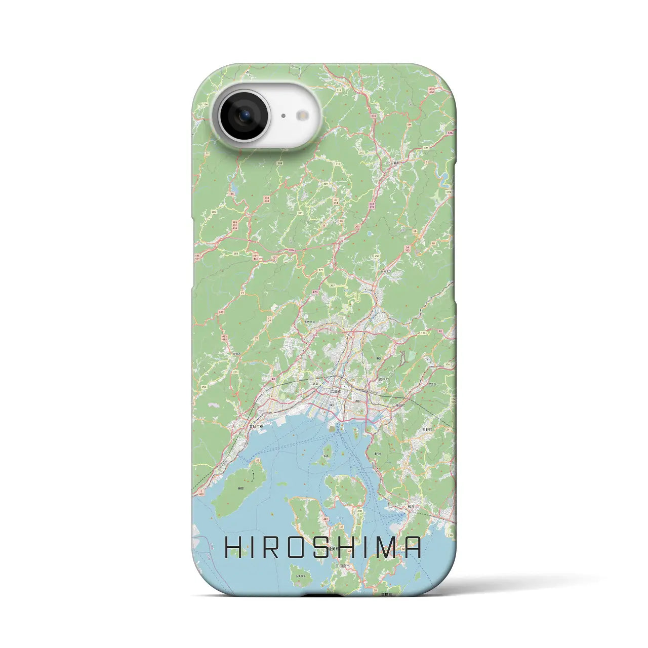 【広島2（広島県）】地図柄iPhoneケース（バックカバータイプ）