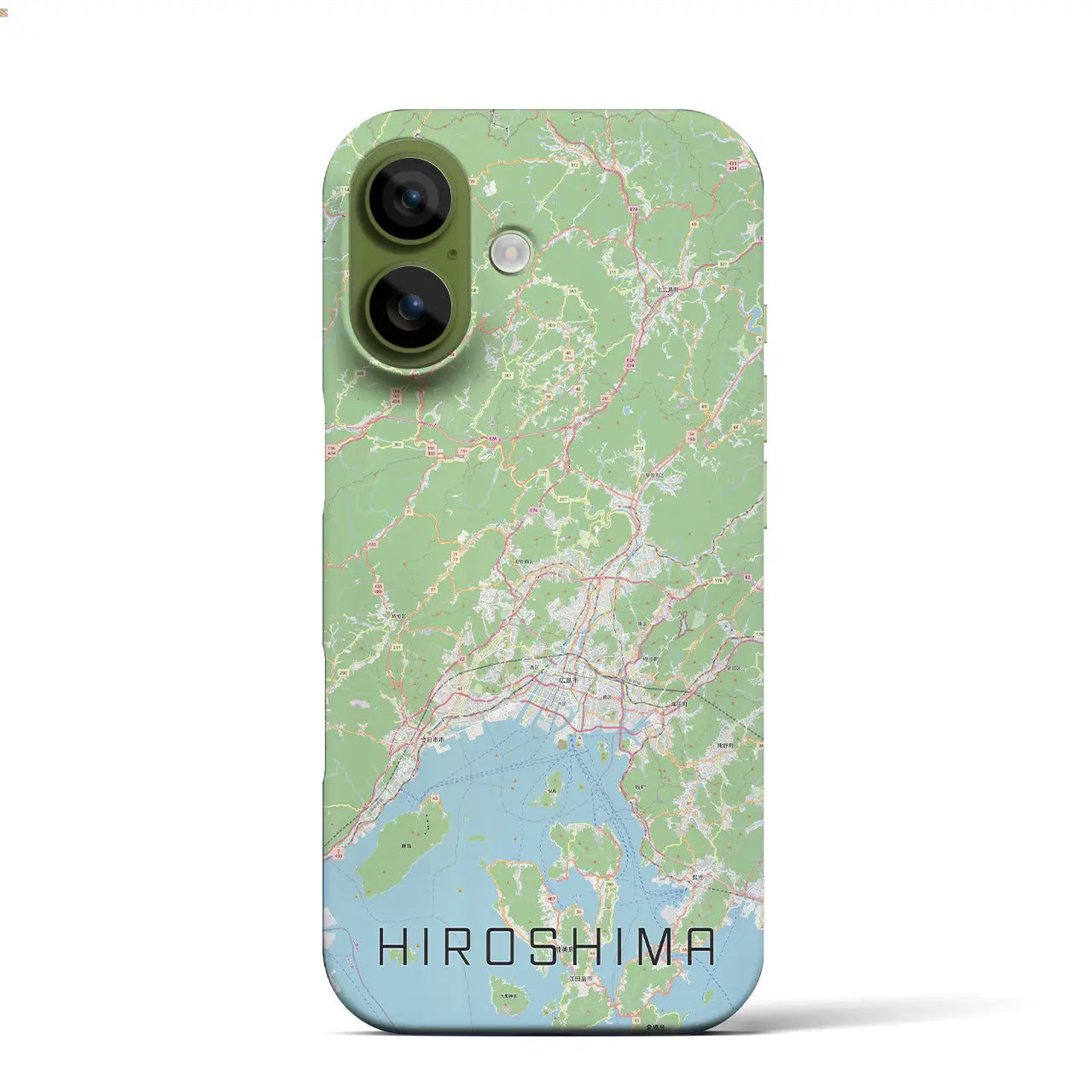 【広島2（広島県）】地図柄iPhoneケース（バックカバータイプ）