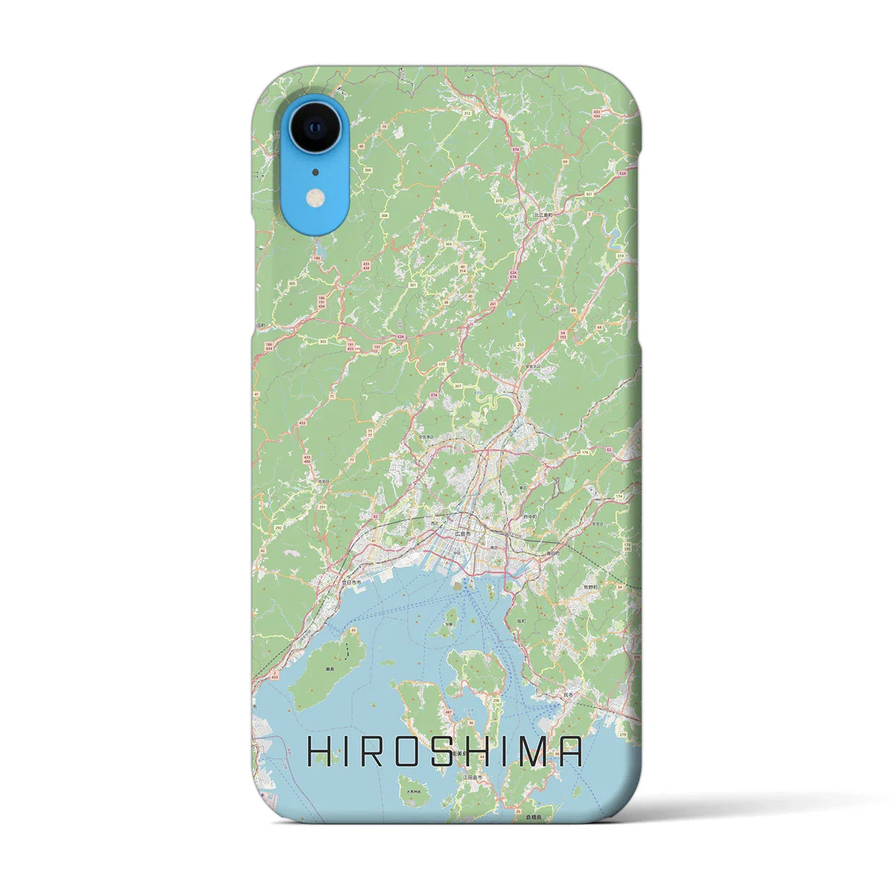 【広島2（広島県）】地図柄iPhoneケース（バックカバータイプ）