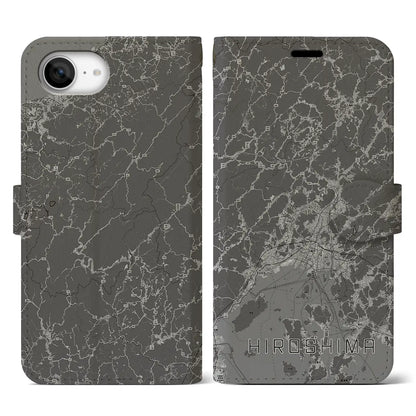 【広島2（広島県）】地図柄iPhoneケース（手帳タイプ）