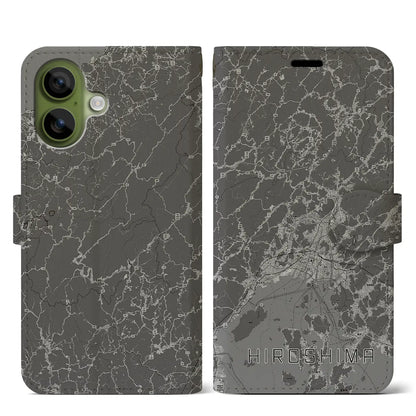 【広島2（広島県）】地図柄iPhoneケース（手帳タイプ）