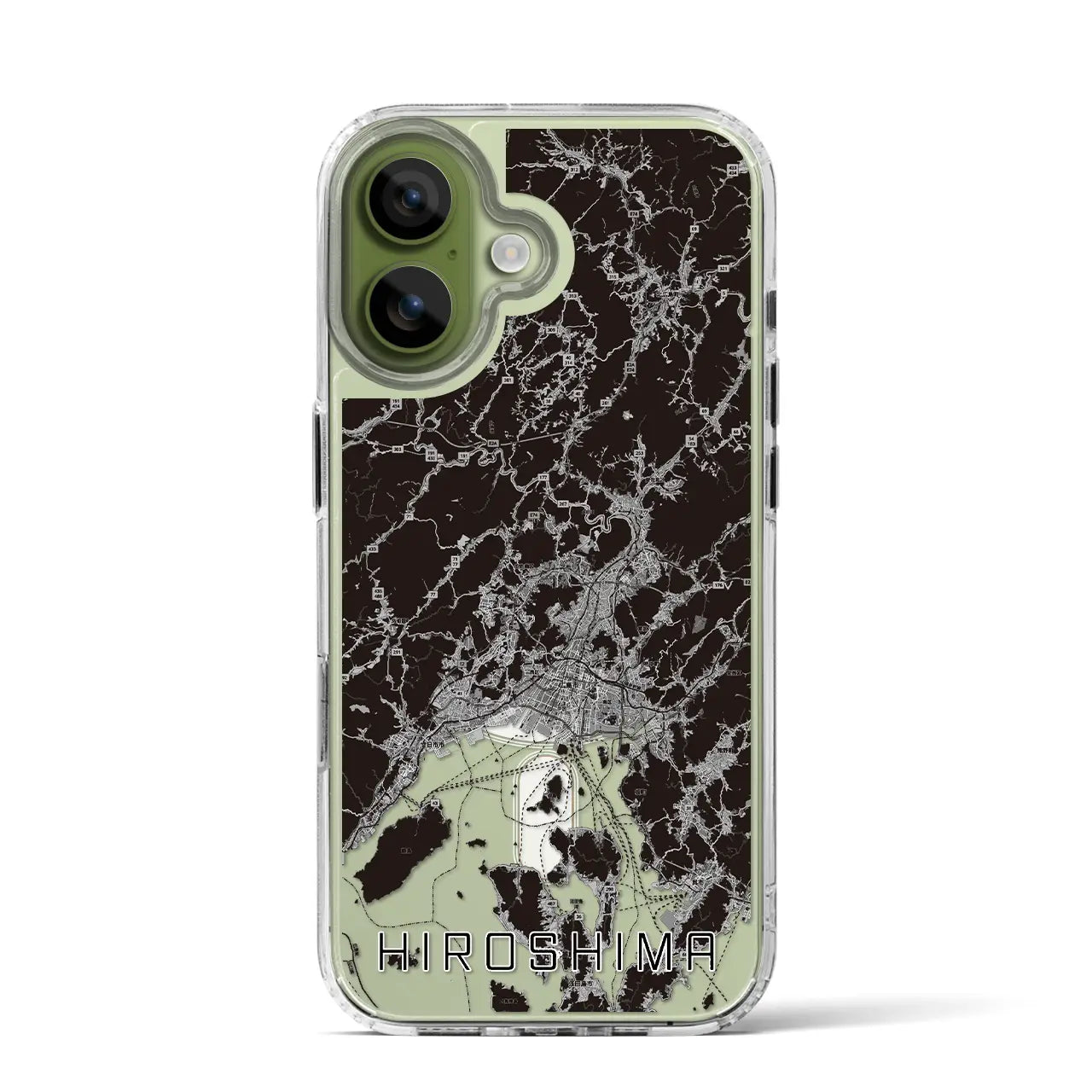 【広島2（広島県）】地図柄iPhoneケース（MagSafeタイプ）