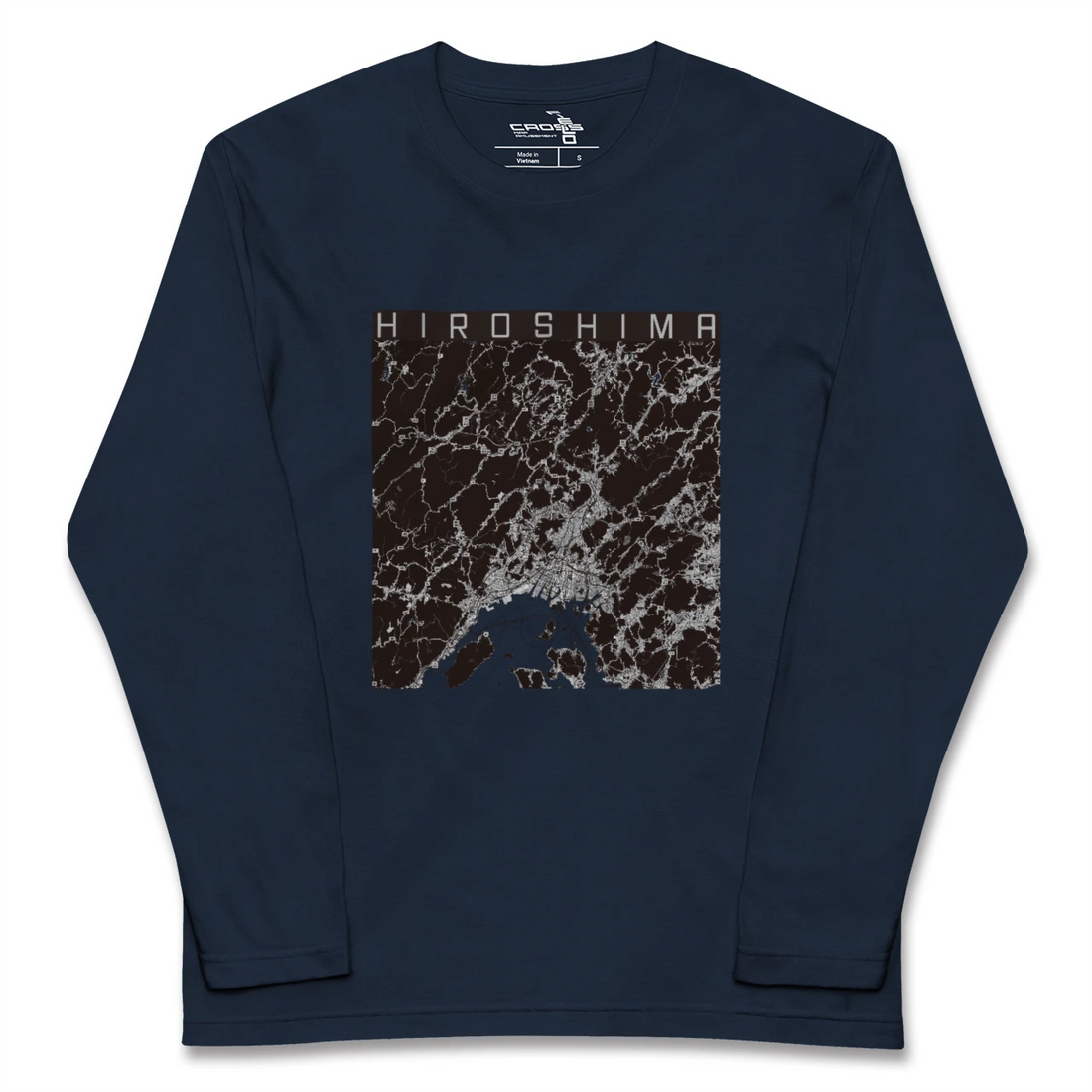 【広島2(広島県)】地図柄ロングスリーブTシャツ