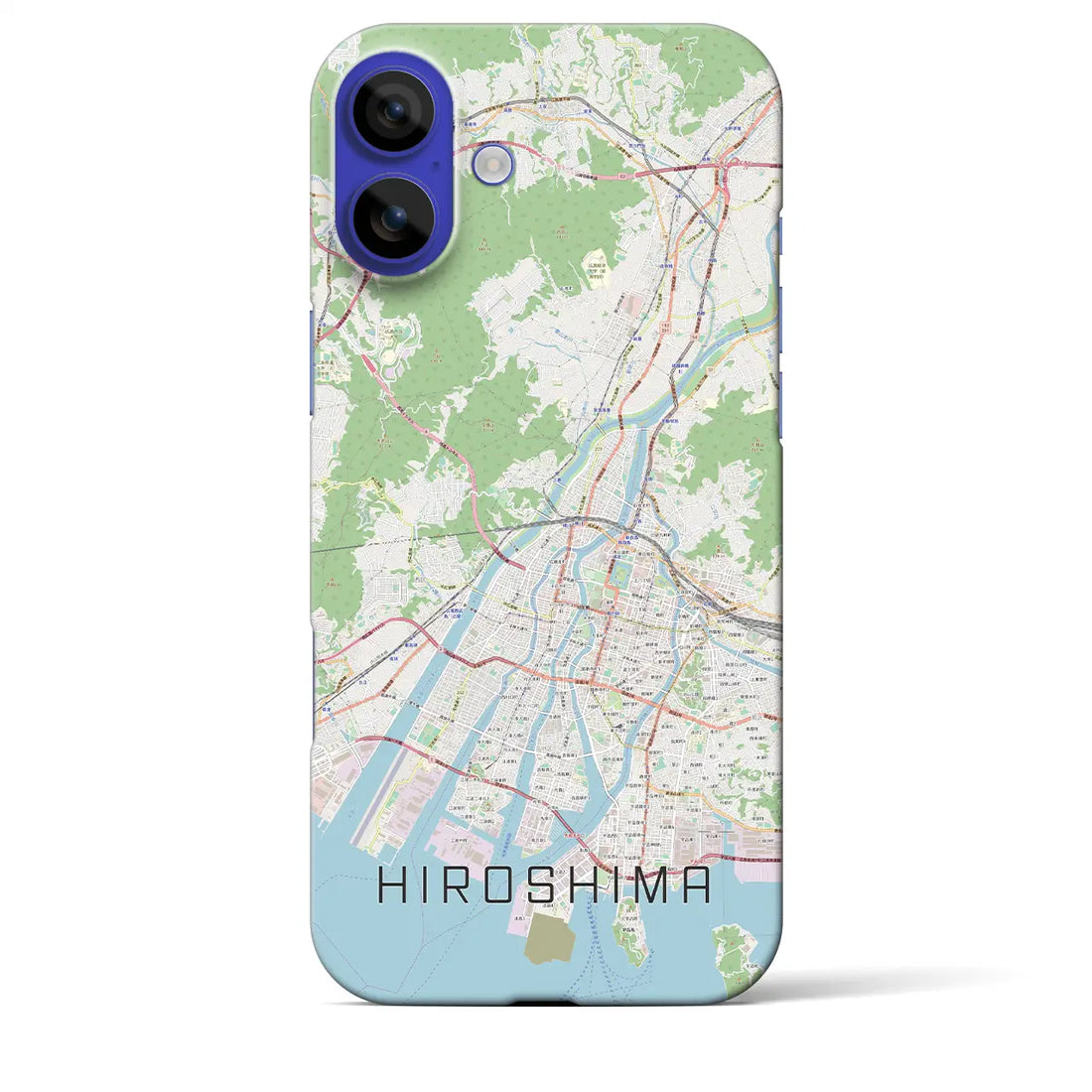 【広島（広島県）】地図柄iPhoneケース（バックカバータイプ）ナチュラル・iPhone 16 Pro Max 用