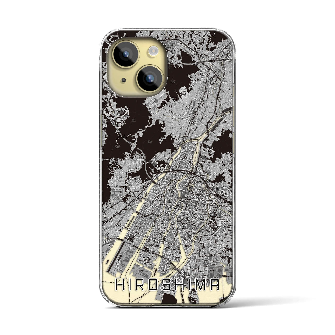 【広島（広島県）】地図柄iPhoneケース（クリアタイプ）