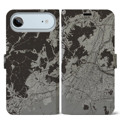 【広島（広島県）】地図柄iPhoneケース（手帳タイプ）