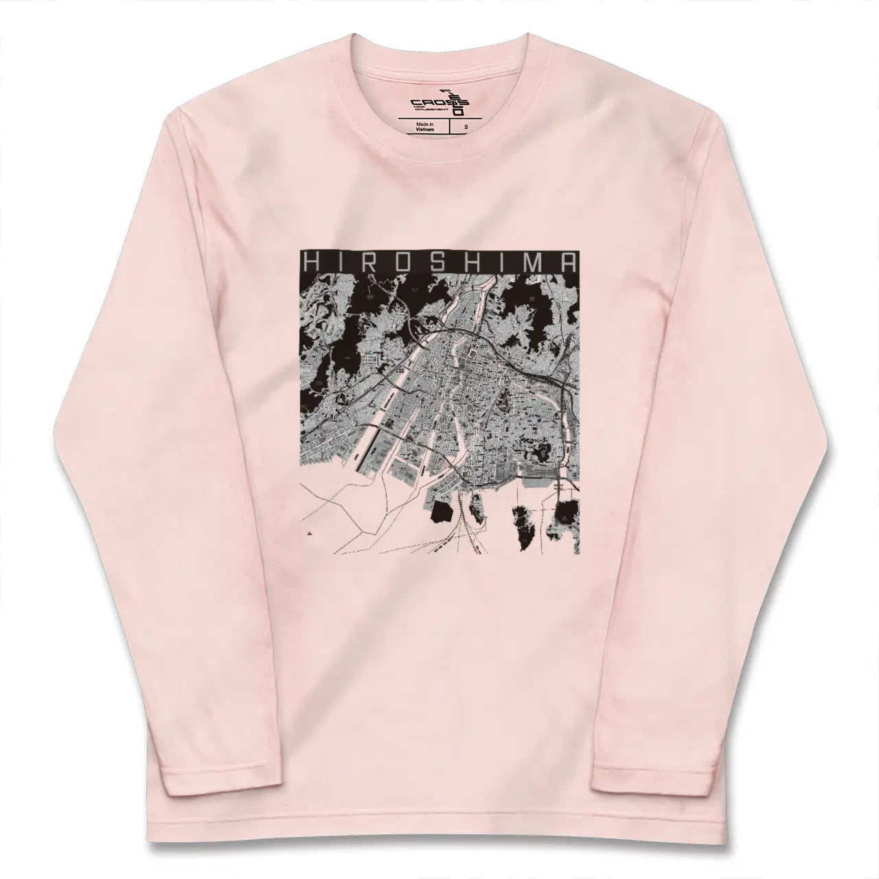 【広島（広島県）】地図柄ロングスリーブTシャツ