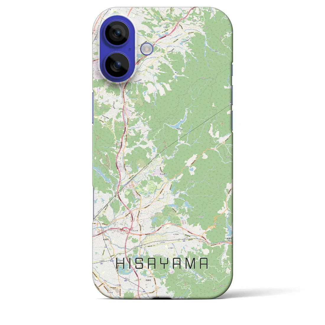 【久山（福岡県）】地図柄iPhoneケース（バックカバータイプ）ナチュラル・iPhone 16 Pro Max 用