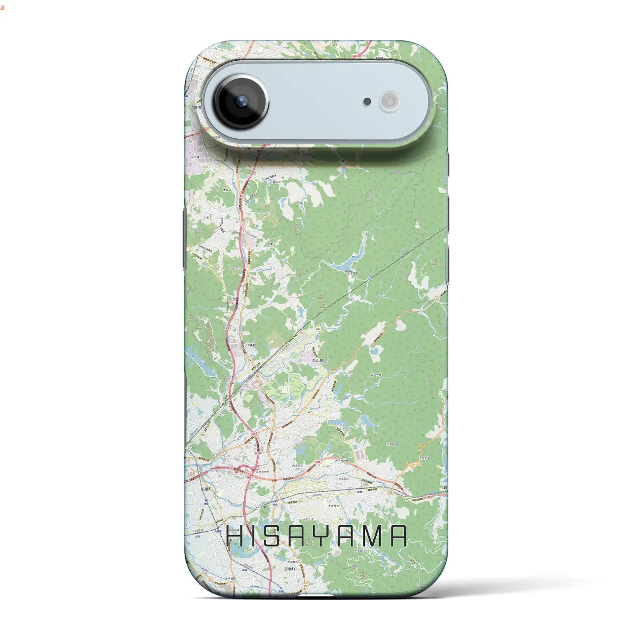 【久山（福岡県）】地図柄iPhoneケース（バックカバータイプ）