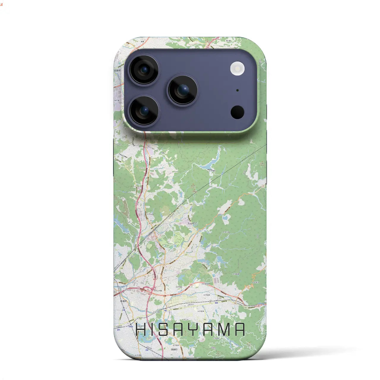 【久山（福岡県）】地図柄iPhoneケース（バックカバータイプ）