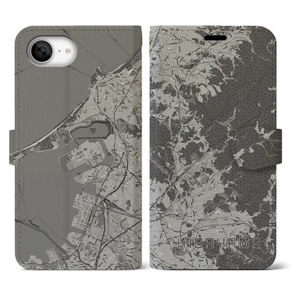 【久山（福岡県）】地図柄iPhoneケース（手帳タイプ）