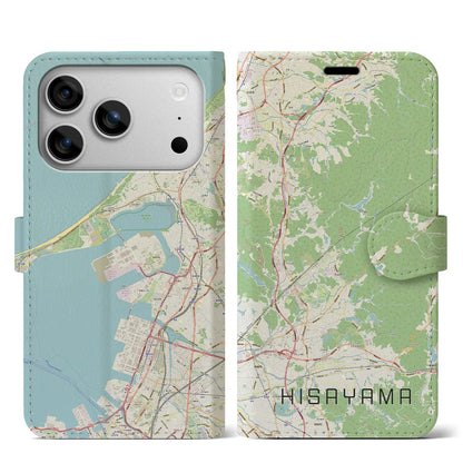 【久山（福岡県）】地図柄iPhoneケース（手帳タイプ）