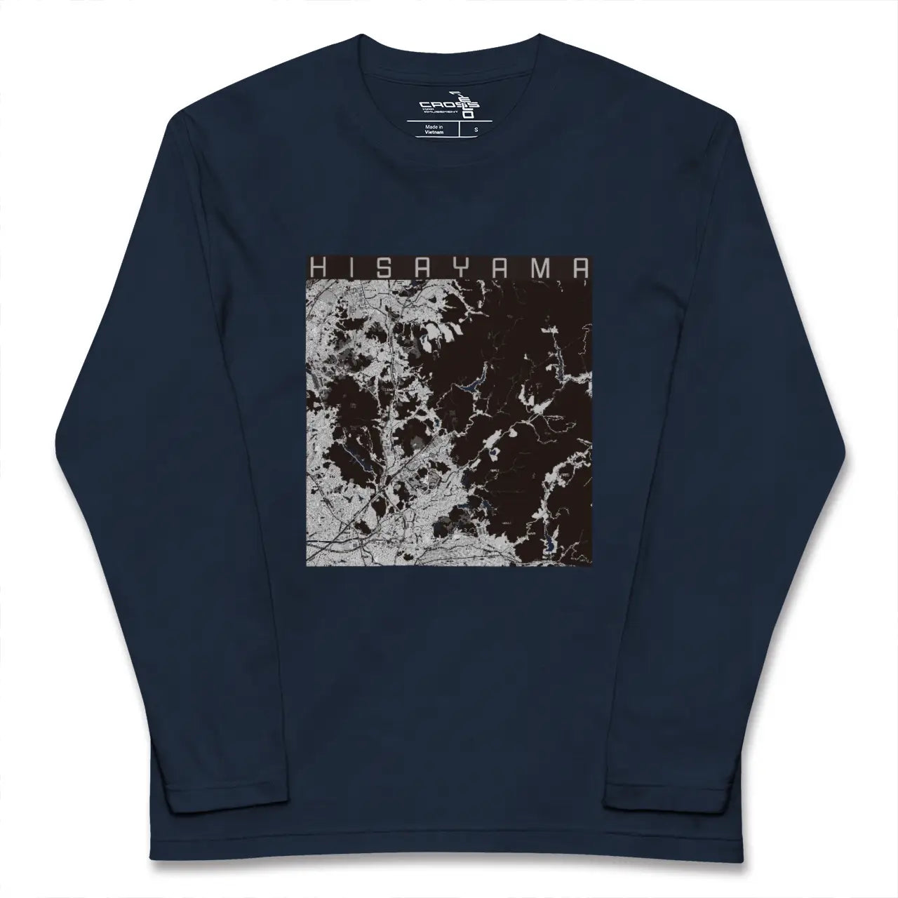 【久山（福岡県）】地図柄ロングスリーブTシャツ