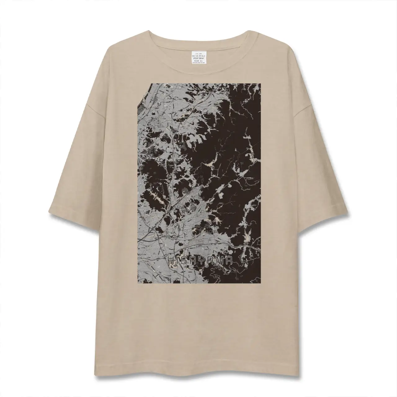 【久山（福岡県）】地図柄ビッグシルエットTシャツ