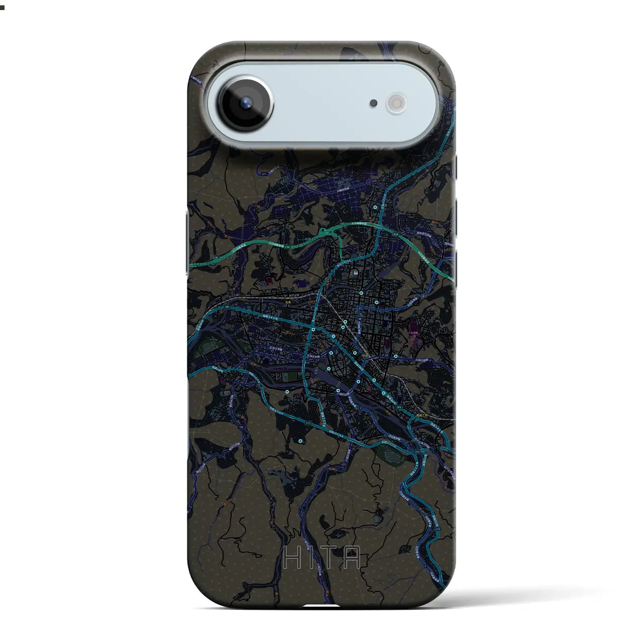 【日田2（大分県）】地図柄iPhoneケース（バックカバータイプ）