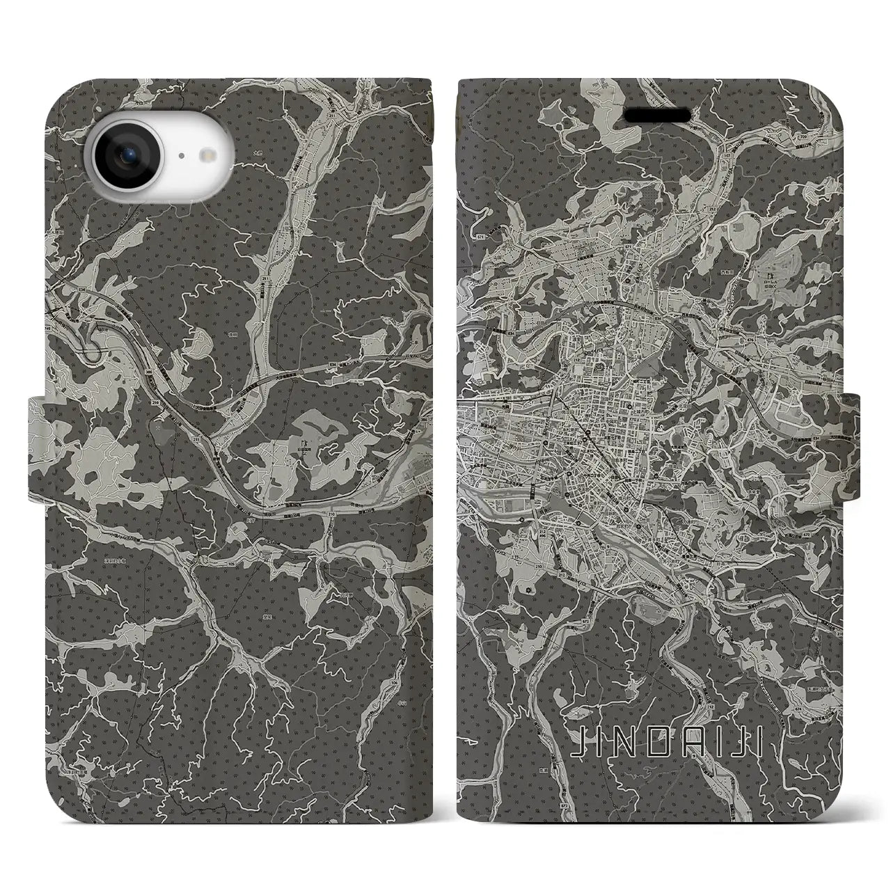 【日田2（大分県）】地図柄iPhoneケース（手帳タイプ）