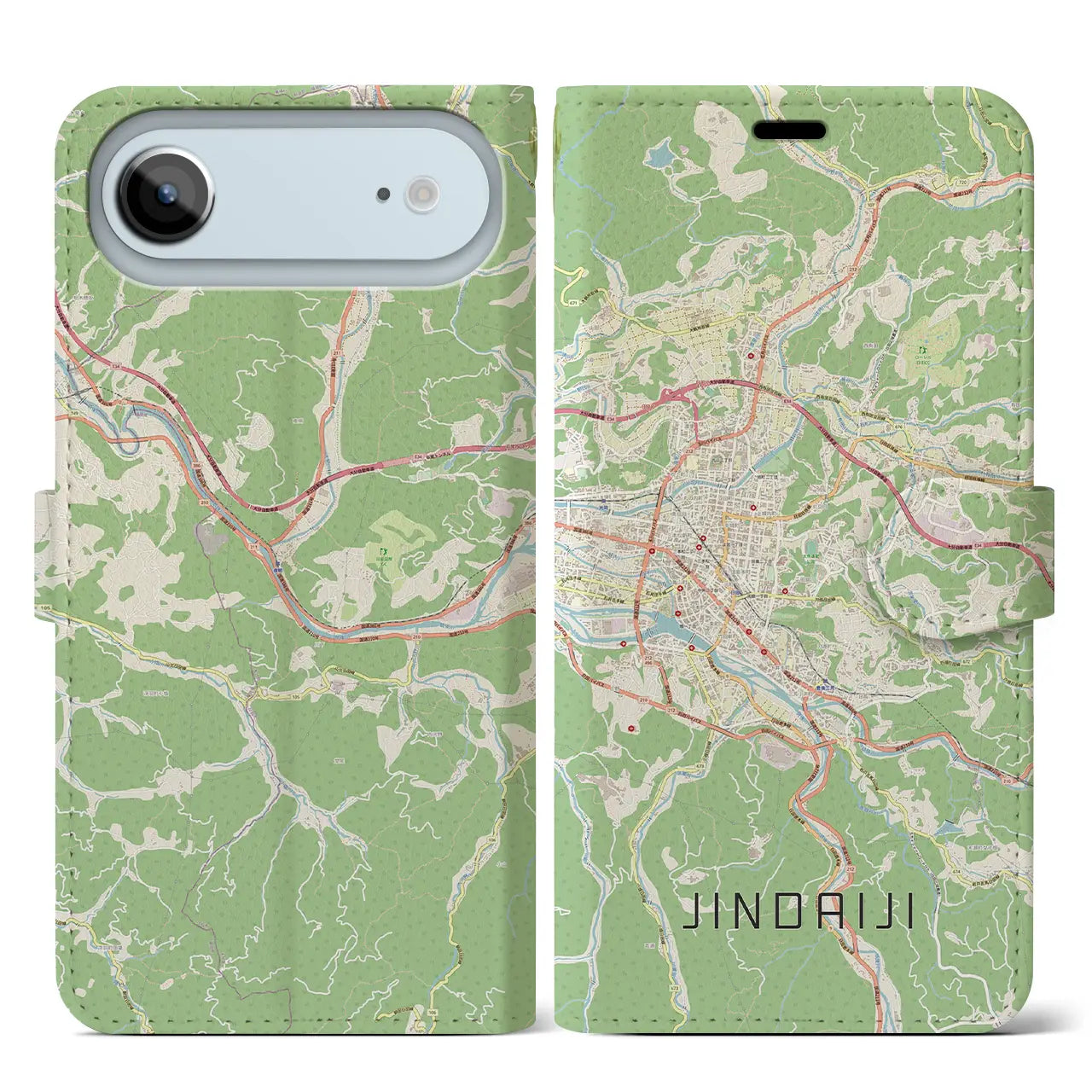 【日田2（大分県）】地図柄iPhoneケース（手帳タイプ）