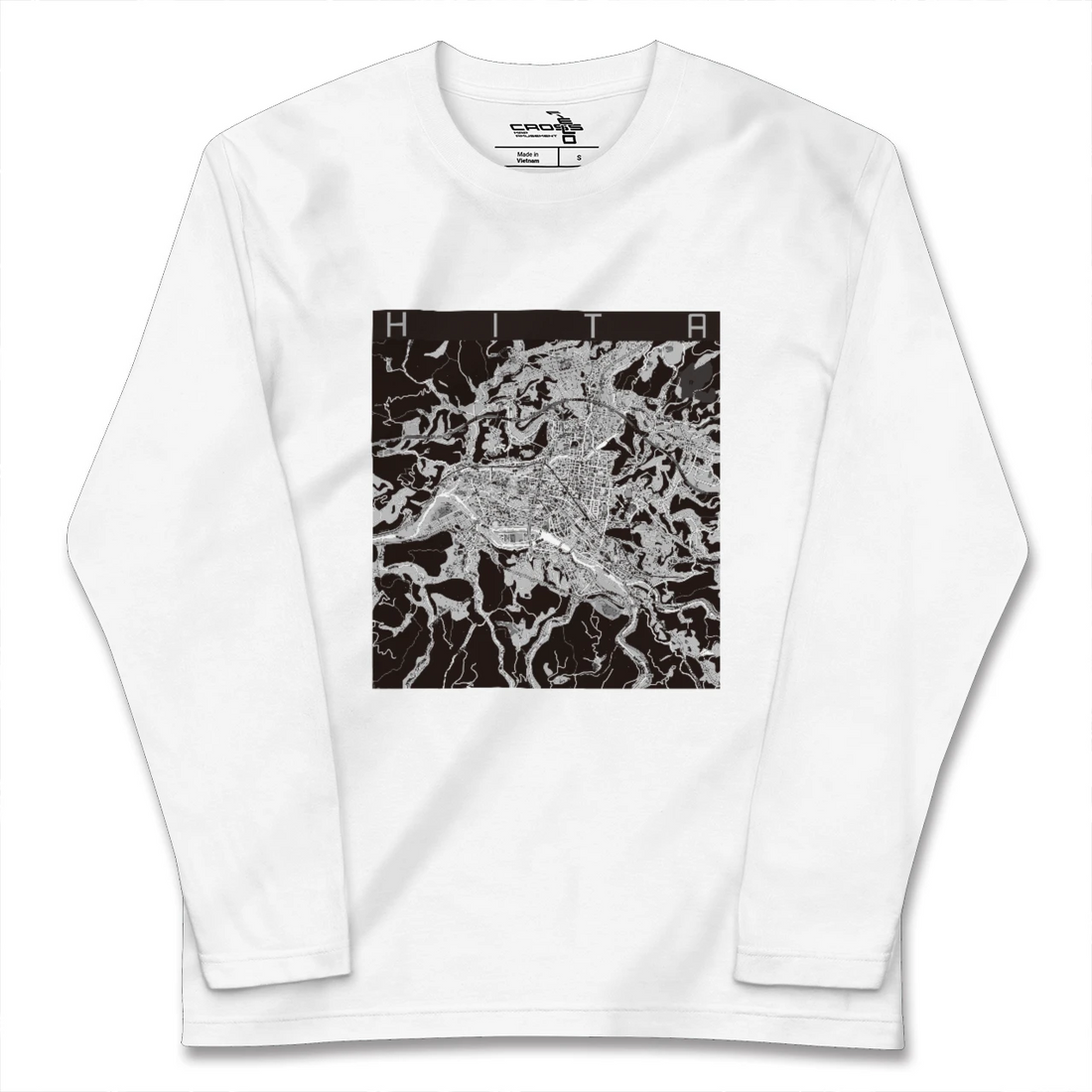 【日田2(大分県)】地図柄ロングスリーブTシャツ