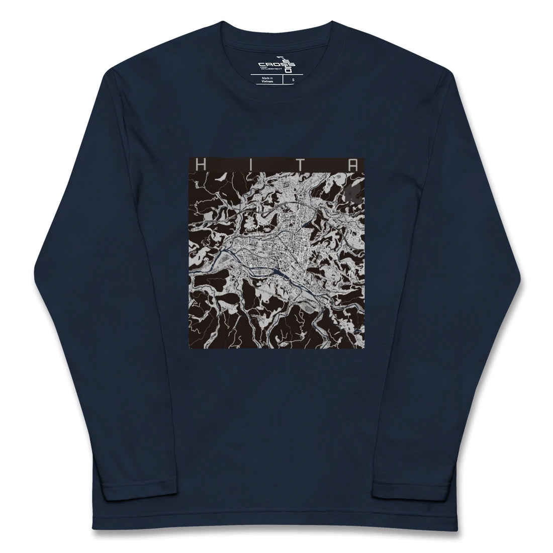 【日田2(大分県)】地図柄ロングスリーブTシャツ