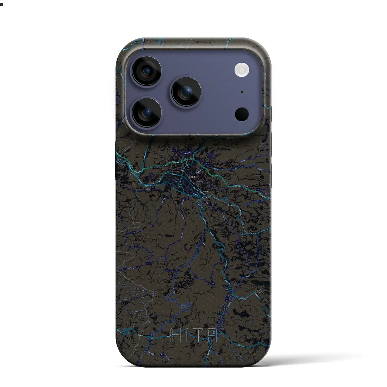 【日田（大分県）】地図柄iPhoneケース（バックカバータイプ）