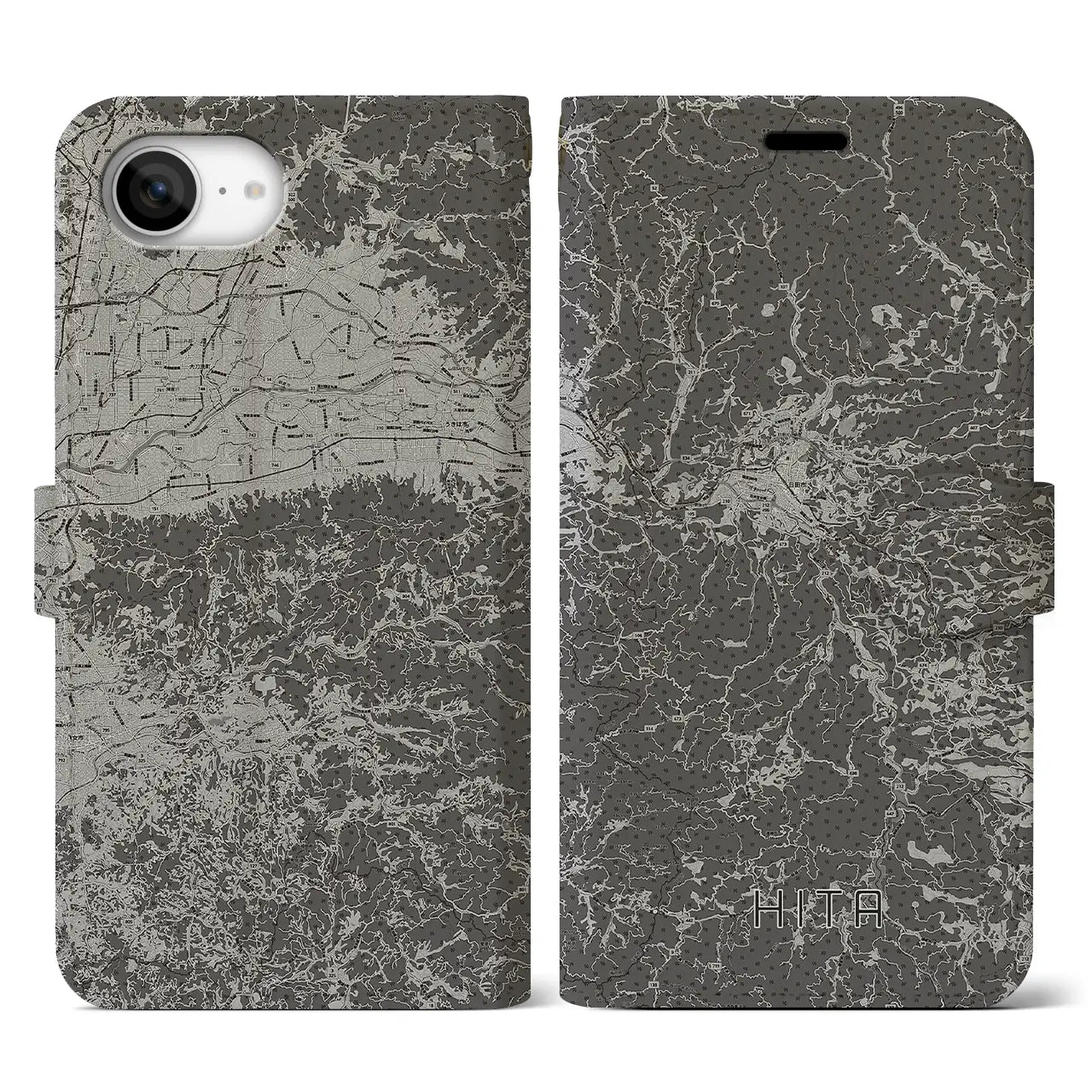 【日田（大分県）】地図柄iPhoneケース（手帳タイプ）