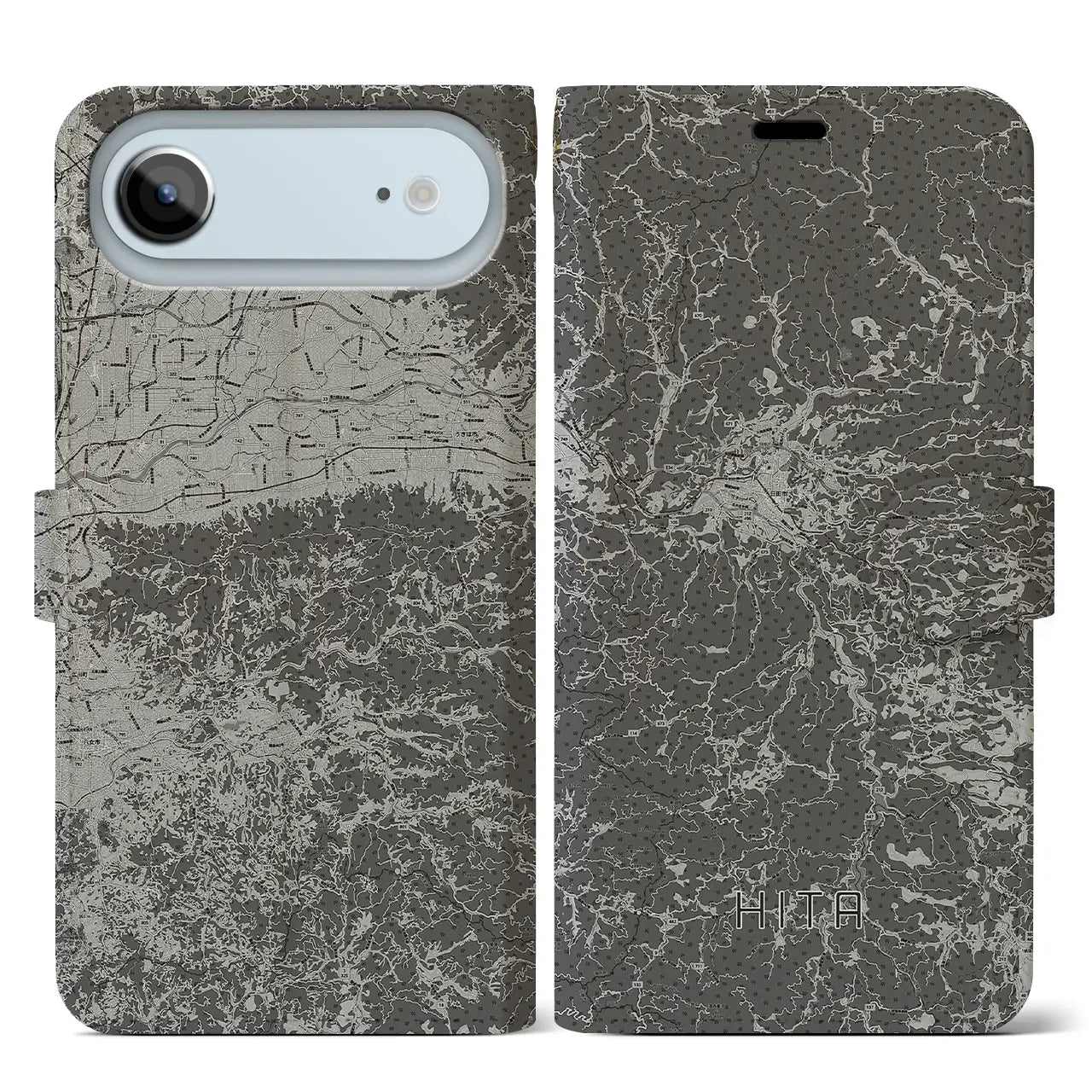 【日田（大分県）】地図柄iPhoneケース（手帳タイプ）