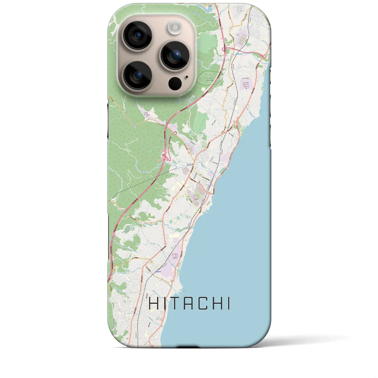 【日立（茨城県）】地図柄iPhoneケース（バックカバータイプ）