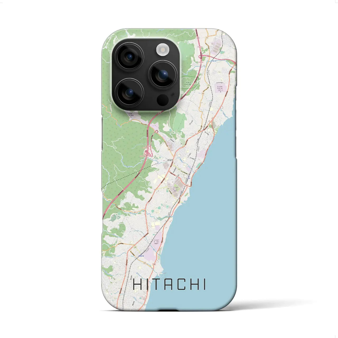 【日立（茨城県）】地図柄iPhoneケース（バックカバータイプ）