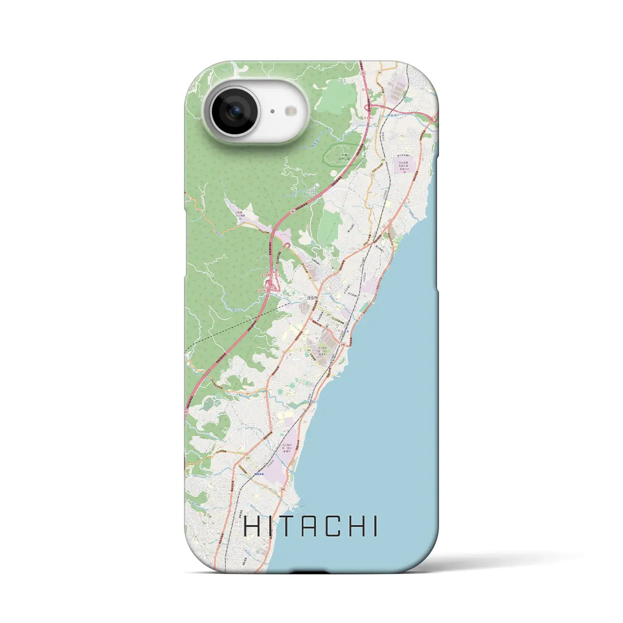【日立（茨城県）】地図柄iPhoneケース（バックカバータイプ）