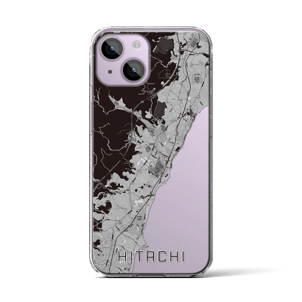 【日立（茨城県）】地図柄iPhoneケース（クリアタイプ）