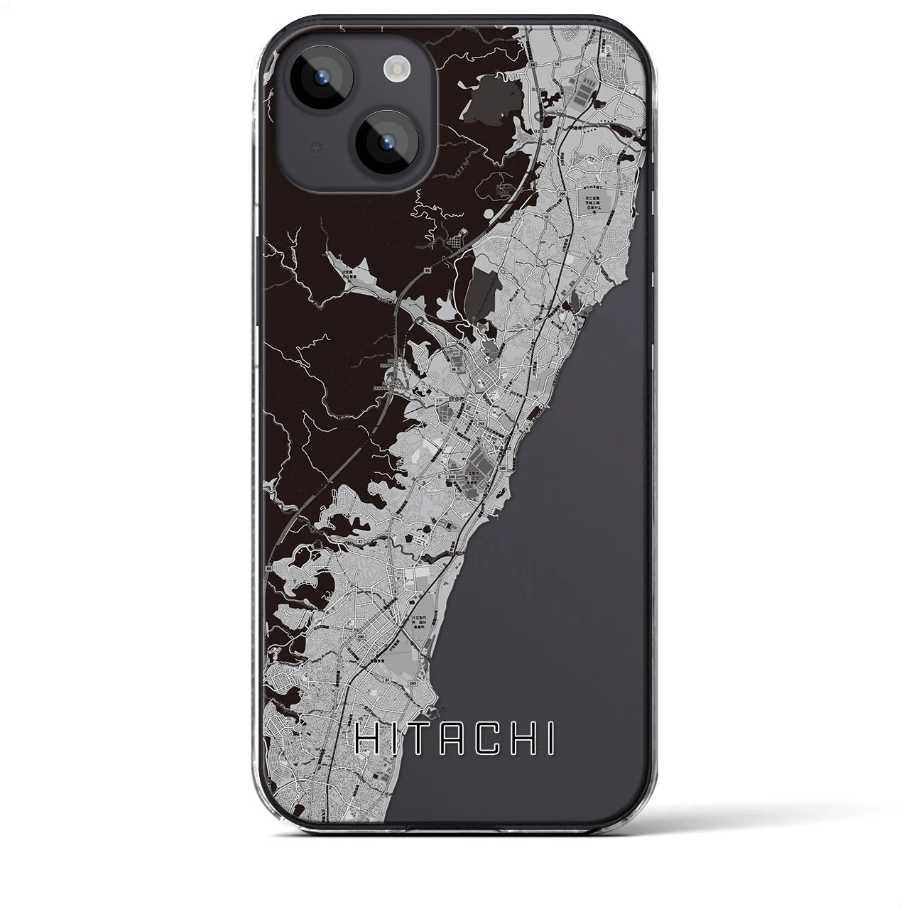 【日立（茨城県）】地図柄iPhoneケース（クリアタイプ）