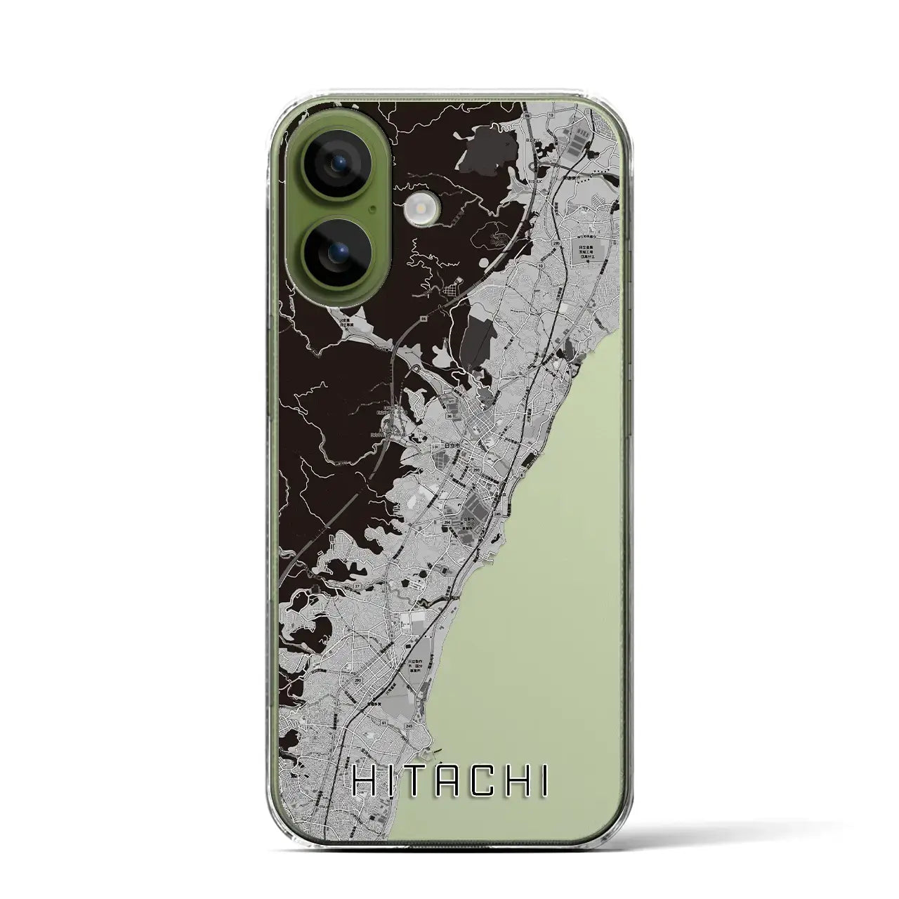 【日立（茨城県）】地図柄iPhoneケース（クリアタイプ）