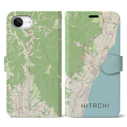 【日立（茨城県）】地図柄iPhoneケース（手帳タイプ）
