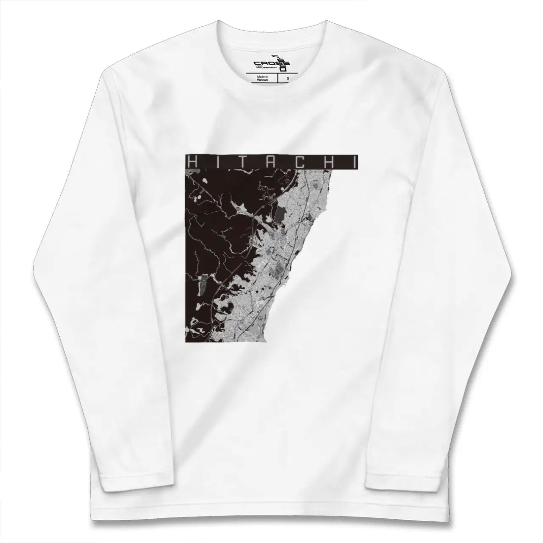 【日立（茨城県）】地図柄ロングスリーブTシャツ