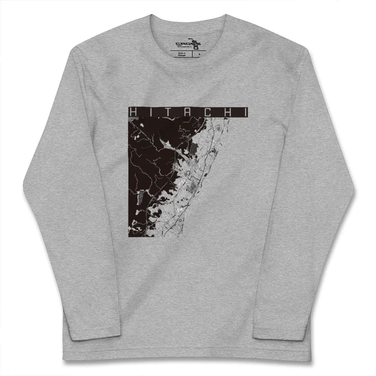 【日立（茨城県）】地図柄ロングスリーブTシャツ