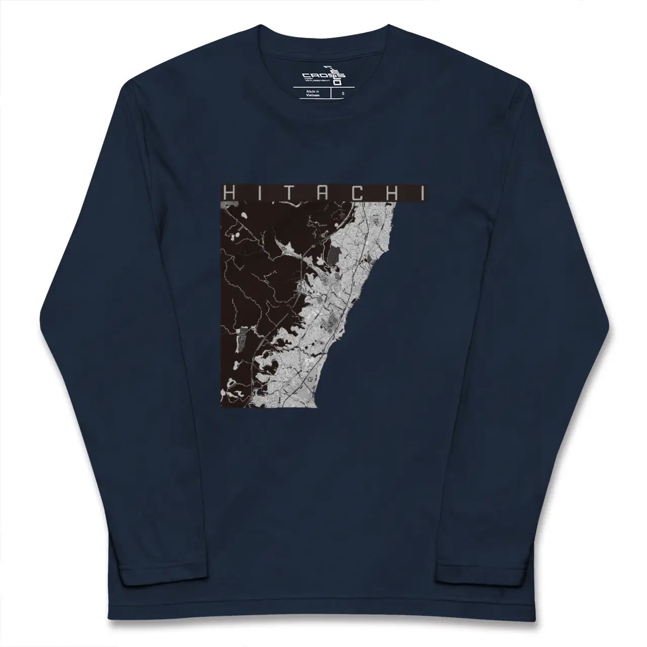 【日立（茨城県）】地図柄ロングスリーブTシャツ