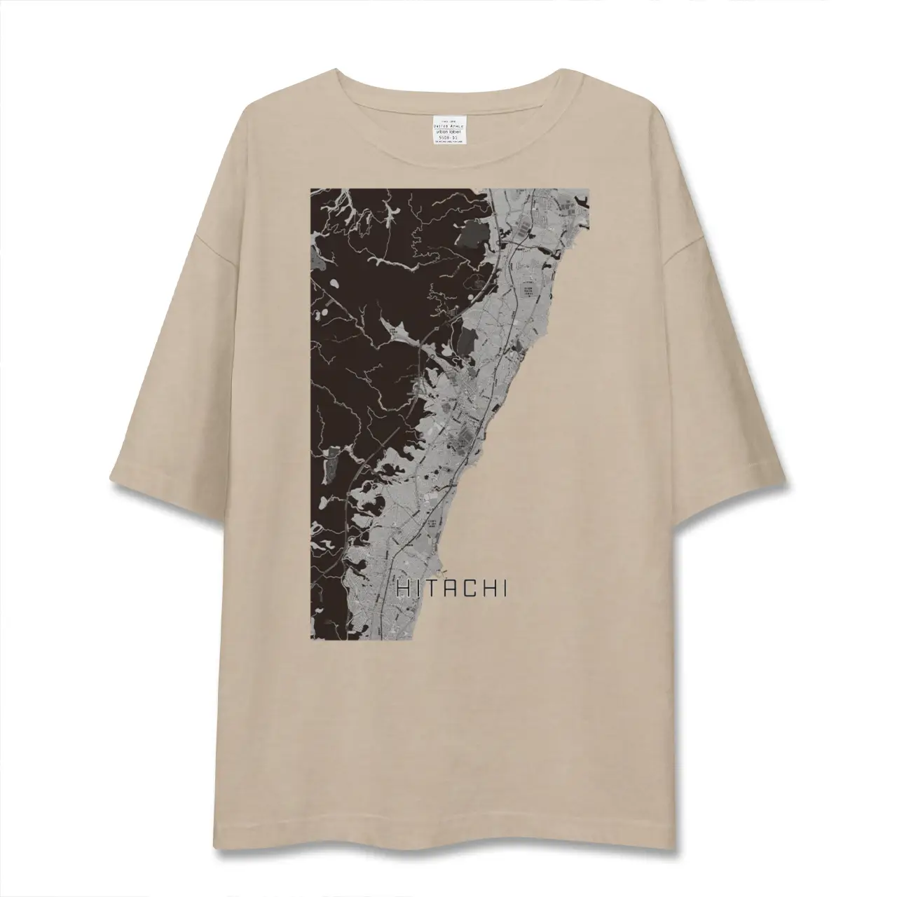 【日立（茨城県）】地図柄ビッグシルエットTシャツ
