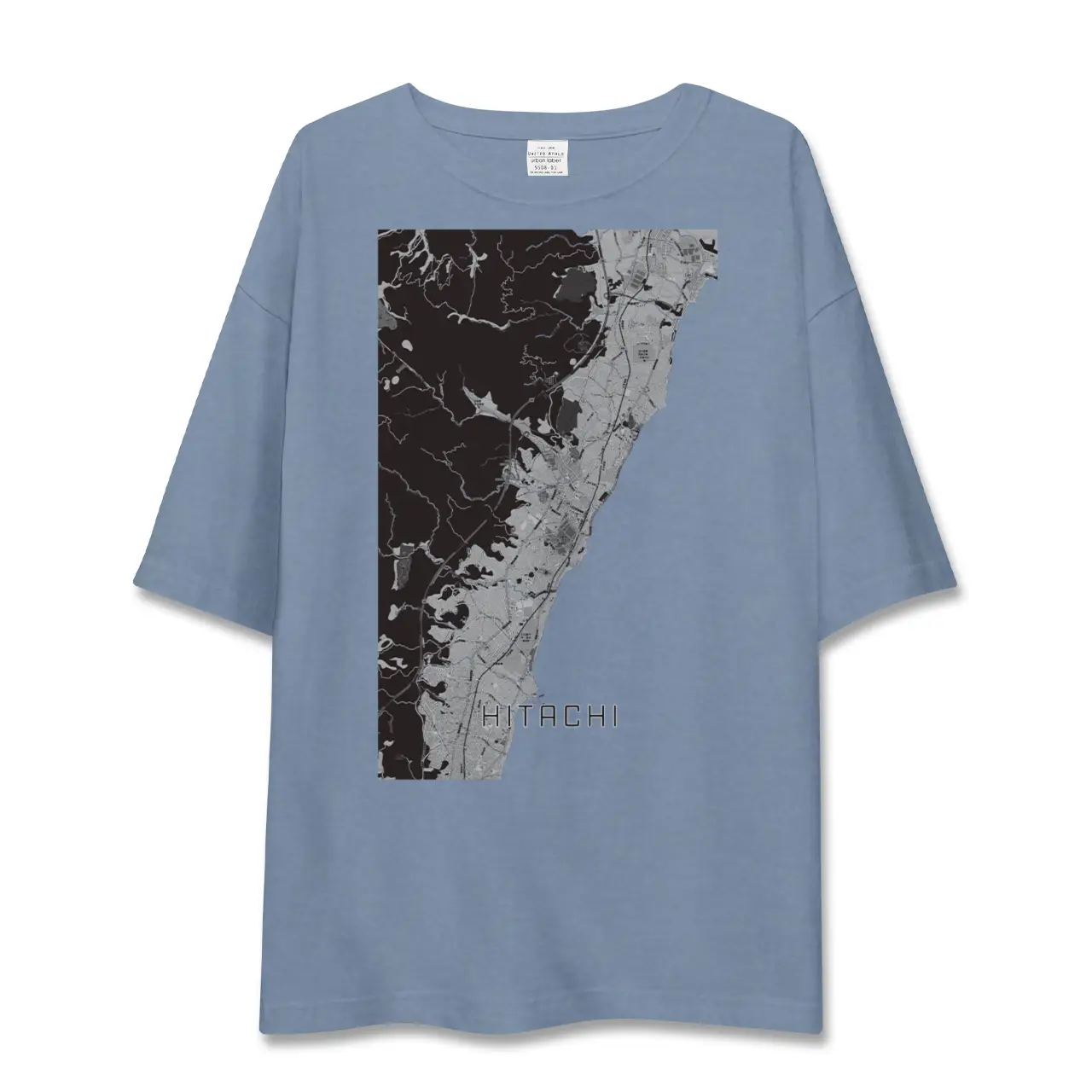 【日立（茨城県）】地図柄ビッグシルエットTシャツ