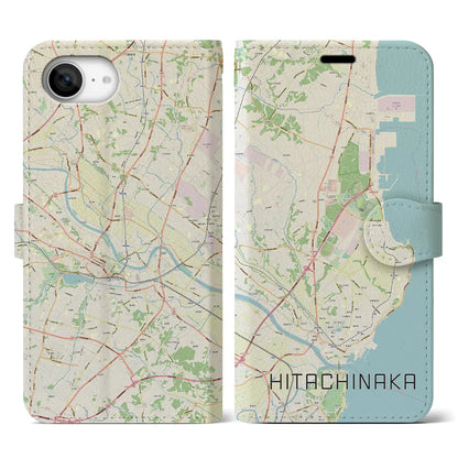 【ひたちなか（茨城県）】地図柄iPhoneケース（手帳タイプ）