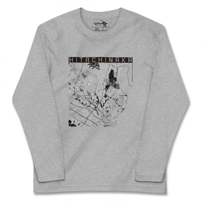 【ひたちなか（茨城県）】地図柄ロングスリーブTシャツ