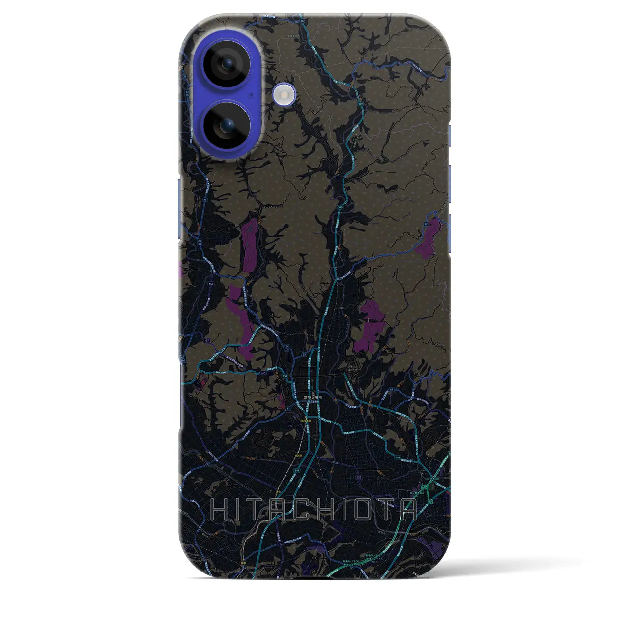 【常陸太田（茨城県）】地図柄iPhoneケース（バックカバータイプ）