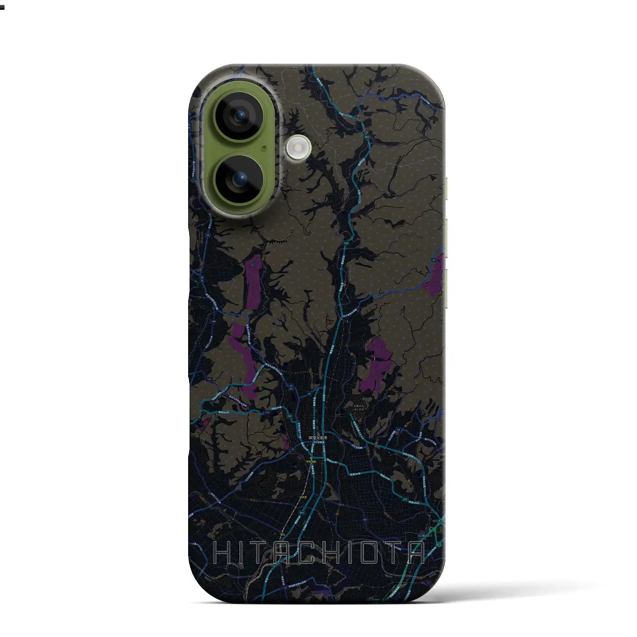 【常陸太田（茨城県）】地図柄iPhoneケース（バックカバータイプ）