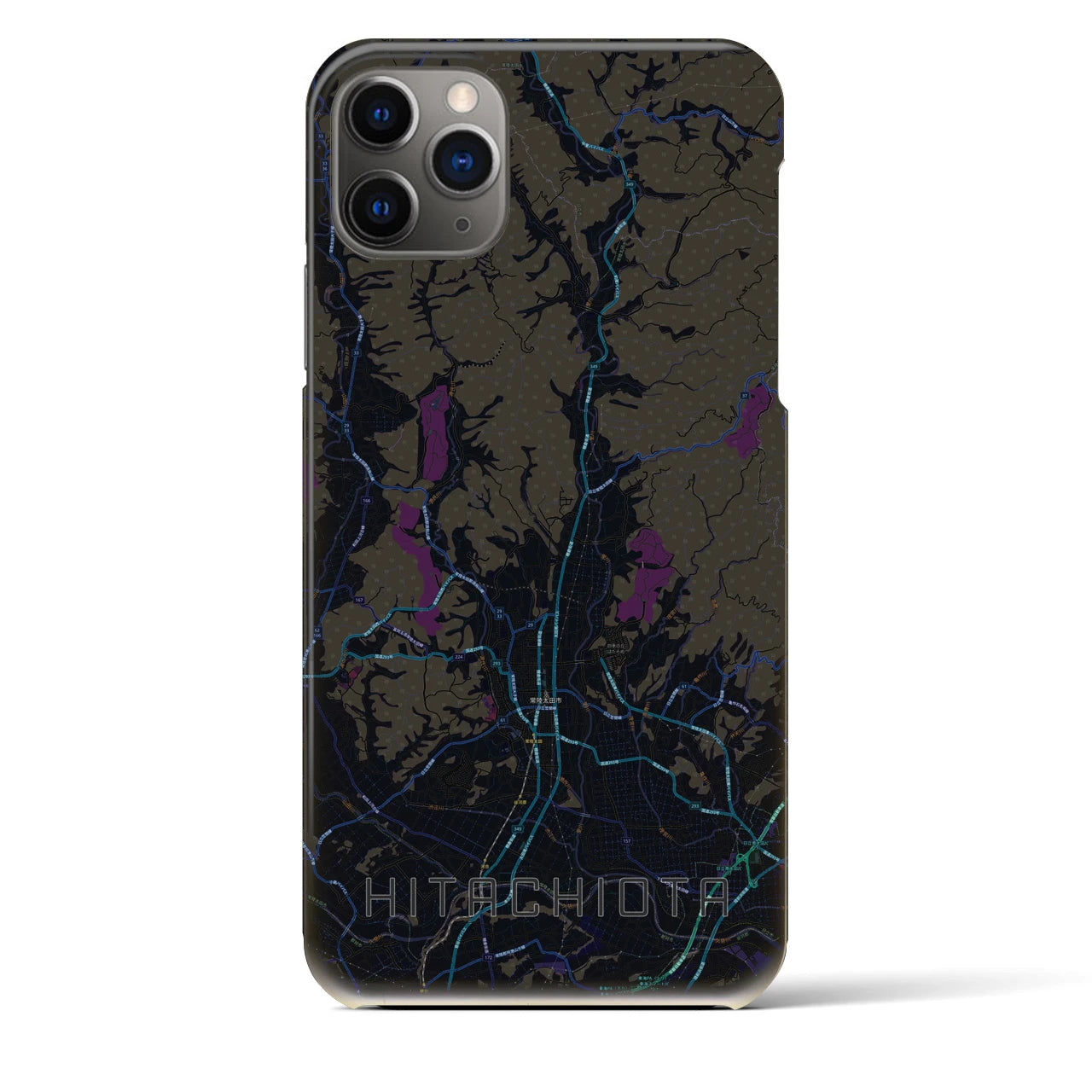 【常陸太田（茨城県）】地図柄iPhoneケース（バックカバータイプ）