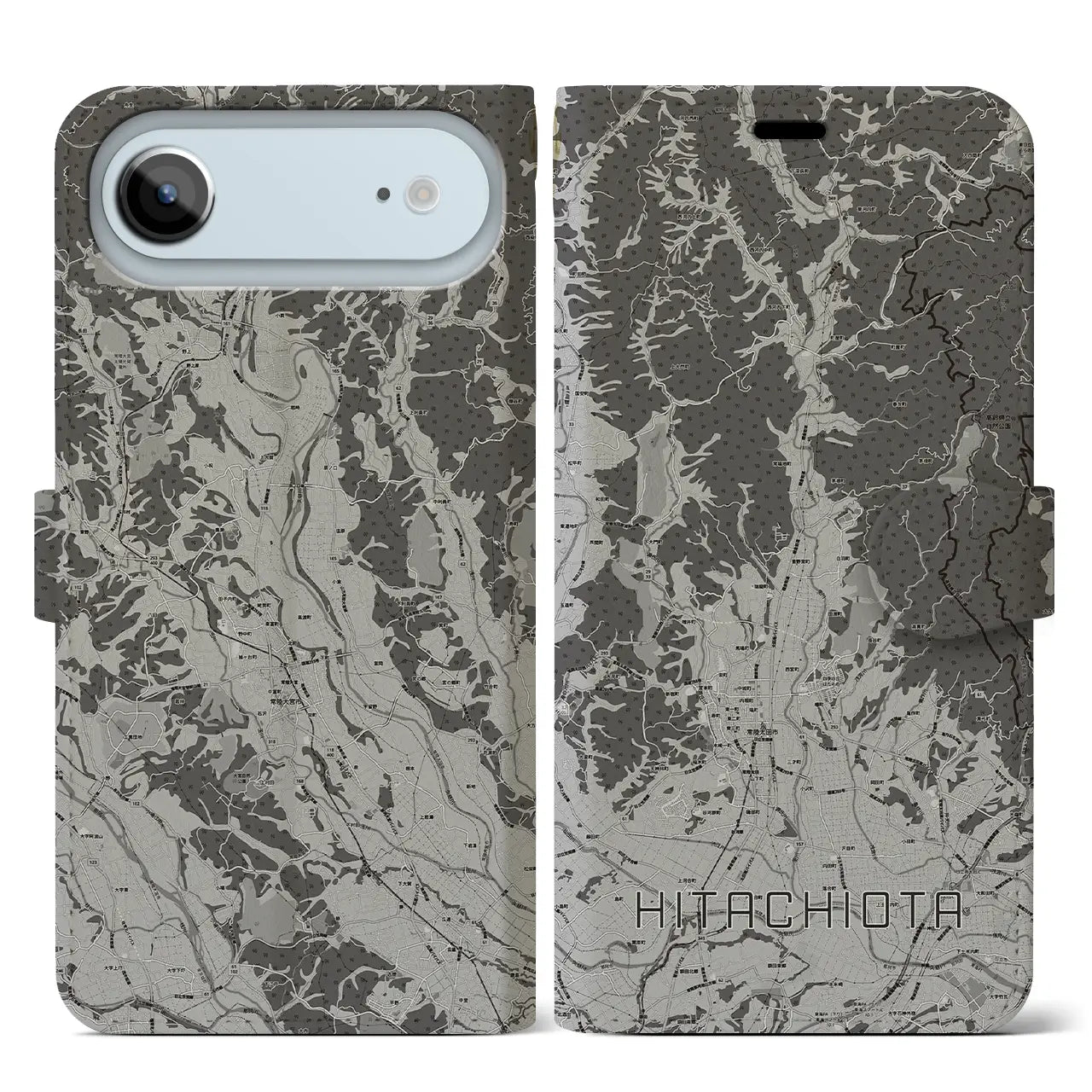 【常陸太田（茨城県）】地図柄iPhoneケース（手帳タイプ）