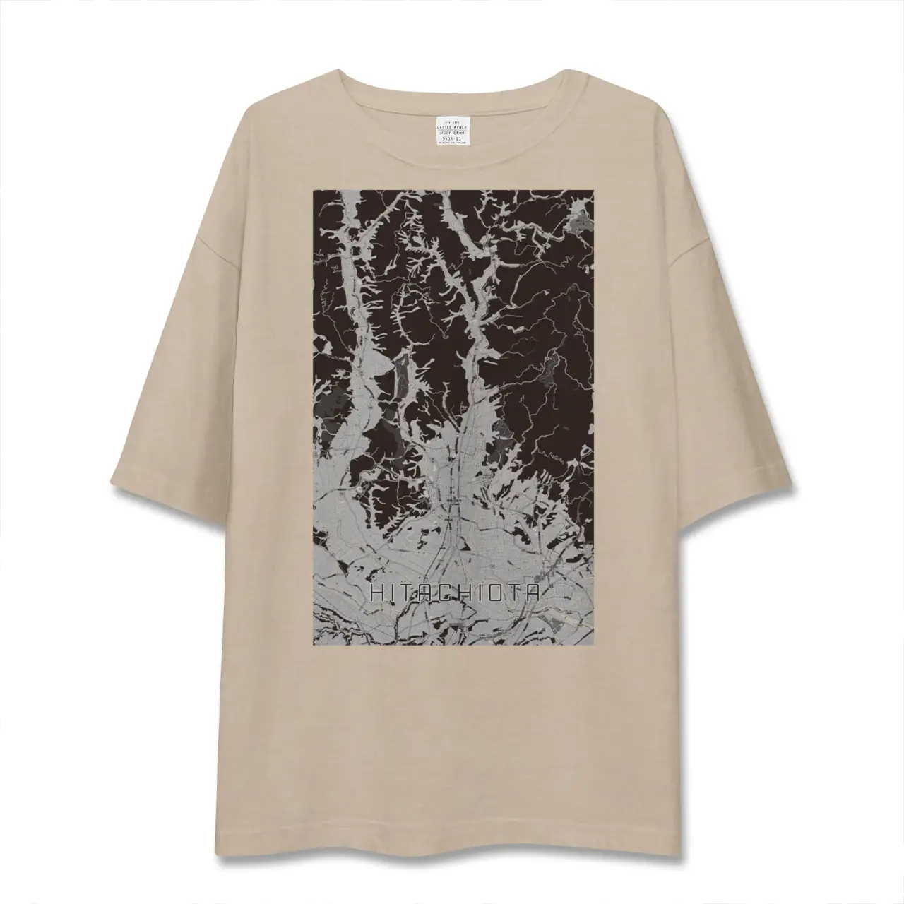 【常陸太田（茨城県）】地図柄ビッグシルエットTシャツ