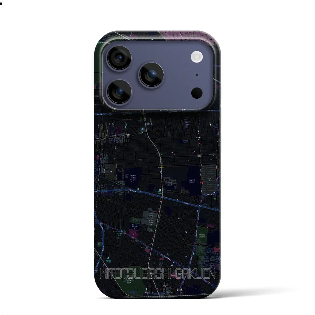 【一橋学園（東京都）】地図柄iPhoneケース（バックカバータイプ）